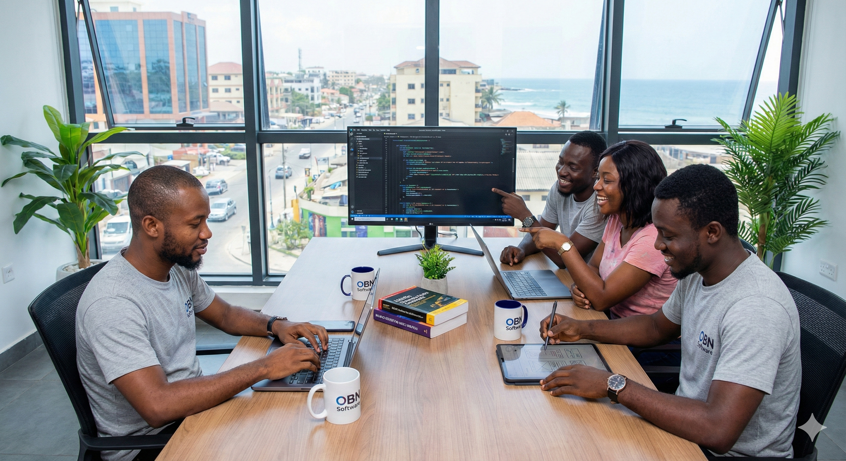 Modern digital operations room in Ghana